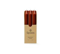 Spaas 9x Bougie de table nervurée 10h - bordeaux