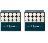 SPAAS Boîte de bougies chauffe-plats x75, ± 8 heures - blanc (Lot de 2)