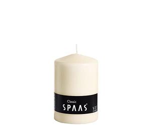 SPAAS Bougie Pilier Cylindre 100/150 mm, ± 90 Heures, Non-parfumée - Ivoire