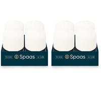 SPAAS Bougie Pilier Cylindre 50/80 mm, ± 18 heures, non-parfumée - blanc (Lot de 2)
