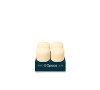SPAAS Bougie Pilier Cylindre 50/80 mm, ± 18 Heures, Non-parfumée - Ivoire