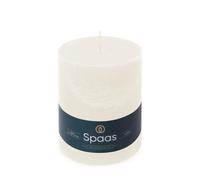 Spaas Bougie Pilier Rustique 100/130 mm 95h - blanc