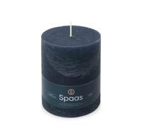 Spaas Bougie Pilier Rustique 100/130 mm 95h - bleu foncé