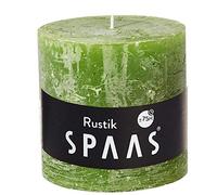 Spaas Bougie Pilier rustique non-parfumée 100/100 mm, ± 75 heures - vert olive
