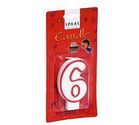 Spaas Lot de 12 Bougies d'anniversaire en Forme de Chiffre 6