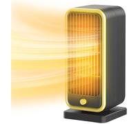 Space Heater Quiet Electric Fan Heater 500W Mini Ceramic Fan Heater Safe Fast Heating with Overheating Protection-Black