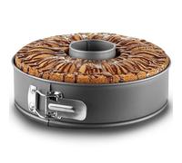 Space Home - Moule à Manqué Démontable avec Charnière - Moule à Gâteaux - Moule à Savarin - Moule à Ciambella - Fond Amovible - Revêtement Antiadhésif - Acier au Carbone - Ø 26 cm