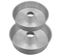 Space Home - Moule à Savarin - Moule à Ciambella - Aluminium - Revêtement Antiadhésif - Lot de 2 - Ø 24 et 28 cm - Fabriqué en Espagne