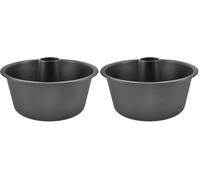 Space Home - Moule à Savarin - Moule à Ciambella - Moule à Gâteaux - Revêtement Antiadhésif - Acier au Carbone - 25 cm (Lot de 2)