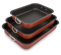 Space – Lot de 3 moules à pâtisserie professionnels antiadhésifs – Moule à gâteau – Double revêtement antiadhésif – Fabriqué en Italie