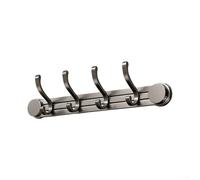 Space Lot de 4 crochets à ventouse en aluminium pour porte arrière de porte, cintre polyvalent pour armoire de salle de bain, pas de dommages Gris