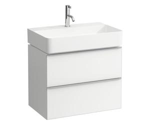 Space Meuble 636X522 A/2 Tiroirs, Blanc Mat Poignees Alu Clair - LAUFEN H4101621601001