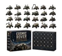 Space Rover Advent Calendar - 2D Acrylique Ornement Set for Christmas Tree | 24-Day Cosmicc Countdown with Surprise Rocket Charms, Collectible Keepsake for Space Lovers and Family Decor