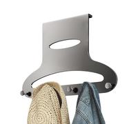 Space Saving Hanging Organizer, Metal Storage Rack, Behind Door Hooks for Organization, Steel Coat Rack, Functional Towel Hanger for Bathroom Bedroom Toilet, Home Apartment Farmhouse Chambre