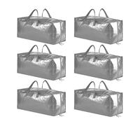 SpaceAid Gley Lot de 6 sacs de déménagement très résistants avec sangles de sac à dos, poignées solides et fermetures éclair, alternative aux boîtes de déménagement, fournitures d'emballage et de