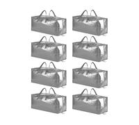 SpaceAid Gley Lot de 8 sacs de déménagement très résistants avec sangles de sac à dos, poignées solides et fermetures éclair, alternative aux boîtes de déménagement, fournitures d'emballage et de