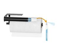 SpaceAid SprayNeat Porte-Serviettes en Papier 2 en 1 avec Flacon pulvérisateur, Porte-Serviettes en Papier sous Armoire avec pulvérisateur à l'intérieur, Support Mural pour Cuisine (Noir)