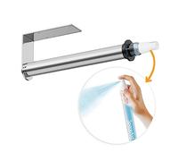 SpaceAid SprayNeat Porte-Serviettes en Papier avec Flacon pulvérisateur intégré, à Suspendre au Mur, Rouleau d'essuie-Tout pour Cuisine, Salle de Bain, argenté