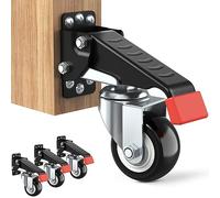 SPACEKEEPER 4 Pcs Roulettes Etabli Atelier, 65mm Charge Lourde 300KG, Roulettes Pivotantes pour Meuble, Plaques Industrielles Transport
