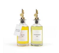 Spaceneat Bouteille pour Huile D'olive, Distributeur Huile D'olive, Bouteille Huile Olive Bec Verseur, Huilier Vinaigrier, Bec Verseur Huile D'olive, Olive Oil Dispenser Bottle, Lot De 2, Doré