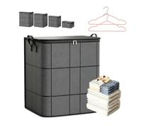 Spacious Moving Storage Bin, Extra Large Quilt Storage Bag, Moving Bags with Reinforced Handles and Sturdy Zippers, Foldable Clothes Organizer for Bedding, Sweaters and Comforters (XL)