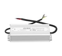 Spacnana 100W Imperméable LED Driver, 24V Sortie Unique | Transformateur électronique en aluminium, isolé 24V DC, protections à réinitialisation automatique, pour bandes LED,