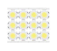 Spacnana 12 Pièces 5W Puces LED de Puissance 15-17V Perles de Lampe à LED Composant émetteur de Lumière COB pour Projecteurs de Bricolage Downlight Plafonnier (Éclairage blanc)