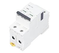 Spacnana 2P DIN Rail Miniature Circuit Breaker, 20A 400V Protection | Distribution d\'éclairage résidentiel et de bureau, boîtier uniforme en nylon PA66, clip de verrouillage bistable pour rail