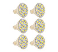 Spacnana Ampoules GU4, 3,5 Cm 1,4 Pouces 6 Pièces Ampoule LED GU4 270LM 15LED Ampoule MR11 Perles de Lampe sur Rail AC12V Tension d'entrée pour la Maison, l'éclairage et les