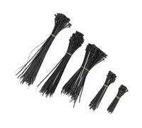 Spacnana Assortiment de 550 Attaches de Câble à Fermeture éclair en Nylon Autobloquantes de 10,2 Cm, 15,2 Cm, 20,3, 25,4, 30,5, 8 Kg à 18 Kg pour la Gestion des Fils électriques, Intérieur, (BLACK)