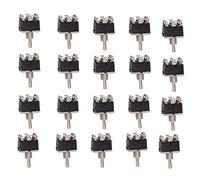 Spacnana BERM Interrupteur à Bascule 6 Broches LED Rocker, 15A 250VAC | Mini 3 positions marche/arrêt/marche, connexion 6 broches, boîtier en polypropylène métallique, borne en fer, languette de
