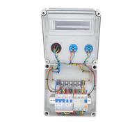 Spacnana Boîte de Distribution d'énergie 400V 16A Distributeur de Puissance ABS avec Disjoncteur 1P 3P et RCBO 40A IP67 pour Ateliers, Garages, Chantiers de Construction