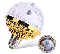 Spacnana Boule de Cristal Rotative à 6 Couleurs à LED, éclairage de Scène à LED coloré, Boule de Lumière Magique, Ampoule de Lampe de Scène à LED pour Disco KTV Club Show