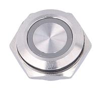 Spacnana Bouton Poussoir Métallique à Encastrer de 16 Mm, Borne à Vis, | Contrôle de contact momentané, 1NO 16 mm 5 A AC 220 V, acier inoxydable classé IP65, allumage de voiture, tableau de bord