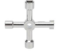 Spacnana Clé Utilitaire 4-en-1 Outil Multifonctionnel à Main | Mécanisme de rotation en forme de croix, ouvre-porte et vanne d\'ascenseur, corps moulé sous pression, profil mince pour