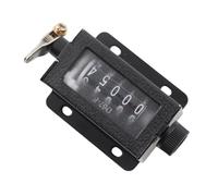 Spacnana Compteur Mécanique à Tirette à 5 Chiffres, 0-99999 Remise à Zéro | Clicker de comptage manuel, angle de traction de 35 degrés, boîtier en fer compact, installation à visser, comptage de