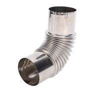 Spacnana Coude de Tuyau de Poêle en Acier Inoxydable 15 Cm, 90 Degrés, | Acier Inoxydable Résistant à la Chaleur, Diamètre 6 Cm, Rotation à 90 Degrés, pour Poêle à Granulés Extérieur et Chauffage