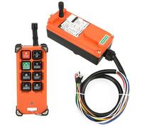 Spacnana Émetteur de Télécommande sans Fil Industriel 220 V avec 8 Touches de Fonctionnement Avertissement de Tension de Batterie IP65 pour Palan à Vitesse Unique à Crochet Unique