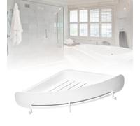 Spacnana Étagère de Douche Triangulaire, Organisateur de Rangement Mural en ABS, Conception Durable Permettant d'économiser de l'espace pour la Salle de Bain et la Cuisine (White)
