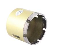 Spacnana Foret Multifonctionnel pour Scie Cloche, Foret pour Carrelage, Béton, Mur, Verre, 65 Mm, 70 Mm, 75 avec Poudre Avancée de Platine, Frittage Sous Vide, Perçage D'angle Oblique (70mm)