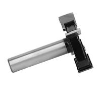 Spacnana Fraise de Défonçage Bois, 4 Lames Type T avec Queue de 12,7 Mm, | Fraise en Carbure Monobloc, 4 Cannelures Hélicoïdales, Idéale pour Panneaux MDF, contreplaqué et Réfection du Plateau de