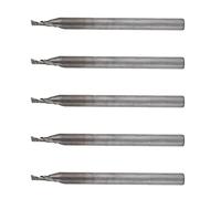 Spacnana Fraise Hélicoïdale 5Pcs, 3,175x1,5x3mm en Acier au Tungstène | Mèche de routeur CNC à lame unique, bord de meulage miroir, 3 géométries de coupe, élimination élevée des copeaux,