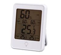 Spacnana Hygromètre D'intérieur à Thermomètre Numérique | avec écran LCD rétroéclairé, Capteur Tactile, Support Pliable, Trou de Suspension Magnétique pour Bureau à Domicile,