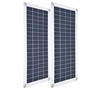 Spacnana Kit de Panneau Solaire 2x10W avec Contrôleur 30A pour | Double sortie USB 5 V, conversion photoélectrique élevée, charge d\'entretien hors réseau, câble de données 1 à 10, pince