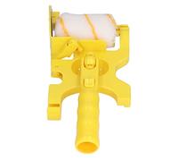 Spacnana Kit de Rouleau à Peinture avec Poignée Rotative, 2 Têtes de Brosse | bordure d\'angle pour murs, rotation verticale à 360 degrés, poignée incurvée, outil de retouche pour plafonds
