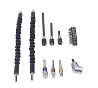 Spacnana Kit d'extension de Foret Kit de Porte-embout de Tournevis Magnétique avec Adaptateur d'angle de 105 Degrés 60 Mm 100 Mm 150 Portée Flexible pour les Utilisateurs 'installation de