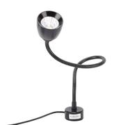 Spacnana Lampe de Travail à LED en Alliage d'aluminium, Lampe de Travail à Col de Cygne 7W 6000K 11120F, Base Magnétique pour établi, Tour, Gril, Atelier, éclairage Industriel, Prise Ue (Alliage