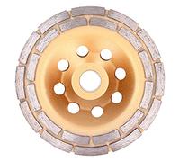 Spacnana Meule Tasse Diamantée Double Rangée, Disque en Alliage traité | Façonnage de la surface du béton, enlèvement rapide des matériaux, corps rigide pour le marbre, équilibre le polissage et