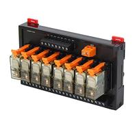 Spacnana Module Relais Rail DIN 8 Canaux, Configuration de Contact 1NO 1NC | Interface d\'automatisation industrielle, capacité de charge 250 V CA, conception enfichable remplaçable à chaud, câblage