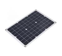 Spacnana Panneau Solaire Flexible 20W, Chargeur Monocristallin 18V 5V avec Diode de Blocage et Sortie USB DC pour Charge de Batterie 12V en Camping